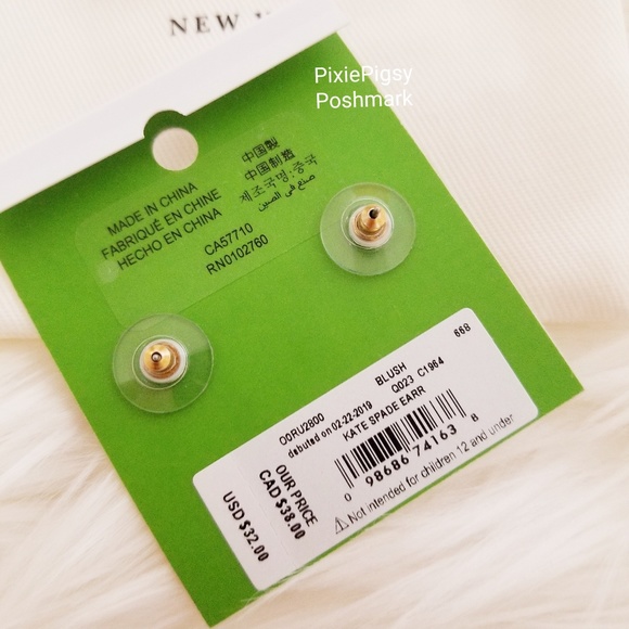🌷NWT Kate Spade Enamel grumdrop studs - Picture 3 of 3